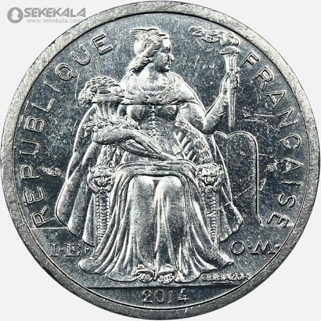 سکه 1 فرانک کالدونیا 2014 (مستعمرات فرانسه)(UNC) — تصویر ۲