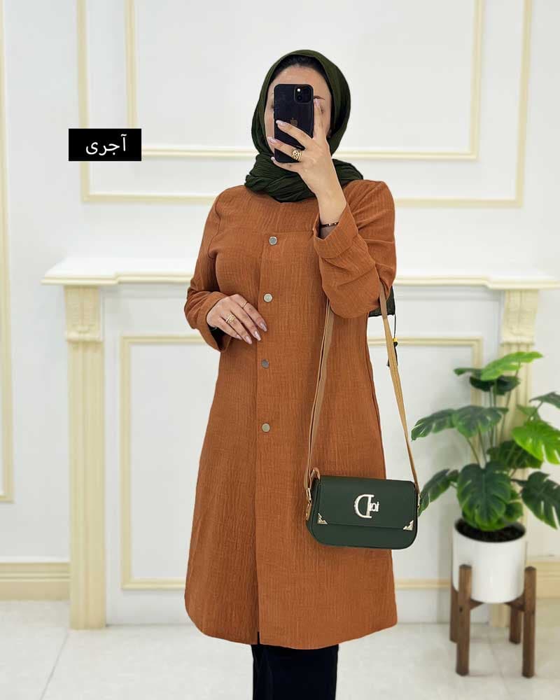 مانتوشانتون بلند آستین پاکتی کد 107205 — تصویر ۷