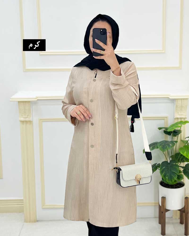 مانتوشانتون بلند آستین پاکتی کد 107205 — تصویر ۶