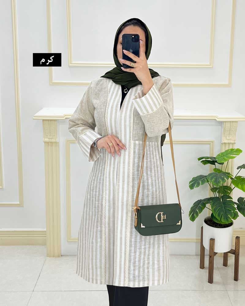 مانتو لینن سایزبزرگ کد۱۰۴۰۰۲ — تصویر ۵