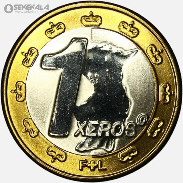 سکه 1 Xeros لیختن اشتاین 2011 (نمونه)(UNC) — تصویر ۲