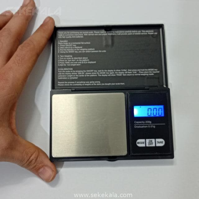 ترازو دیجیتال ۲۰۰ گرمی با دقت صدم گرم (0.01g) — تصویر ۲