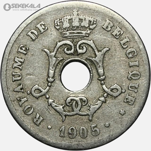 سکه 10 سنتیم قدیمی بلژیک 1905 (لئوپولد دوم)