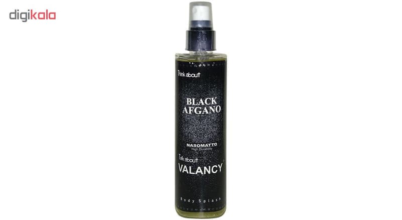 بادی اسپلش مردانه والانسی مدل Black Afgano حجم 200 میلی لیتر — تصویر ۲