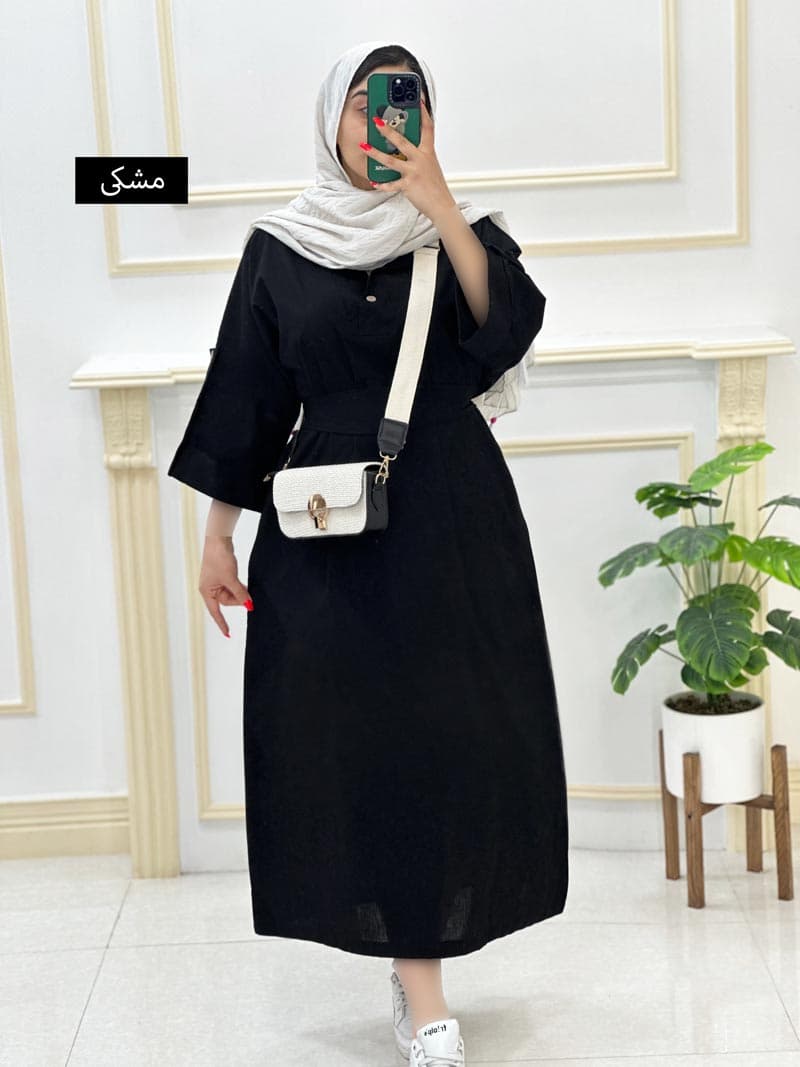 کفتان لینن یقه انگلیسی کد۲۲۹۳۴۴ — تصویر ۴