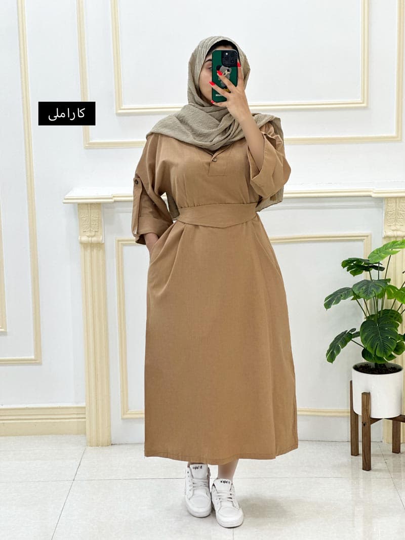 کفتان لینن یقه انگلیسی کد۲۲۹۳۴۴ — تصویر ۲