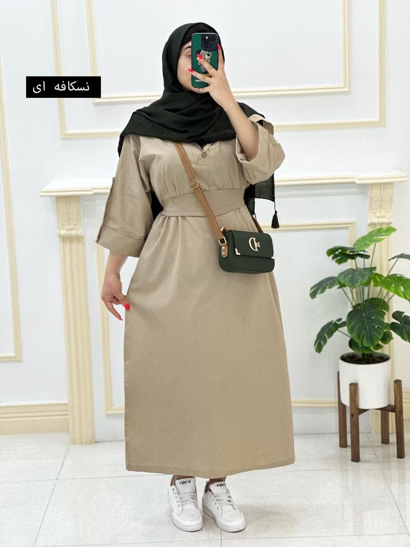 کفتان لینن یقه انگلیسی کد۲۲۹۳۴۴ — تصویر ۵