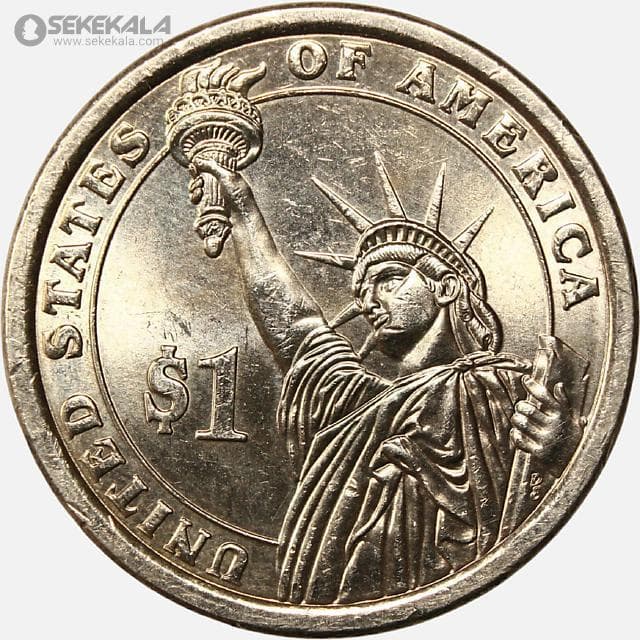 سکه 1 دلار ریاست جمهوری آمریکا 2009 (ویلیام هنری هریسون)(AU) — تصویر ۲