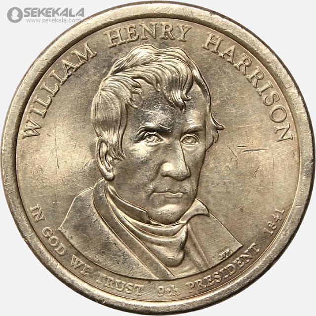 سکه 1 دلار ریاست جمهوری آمریکا 2009 (ویلیام هنری هریسون)(AU)