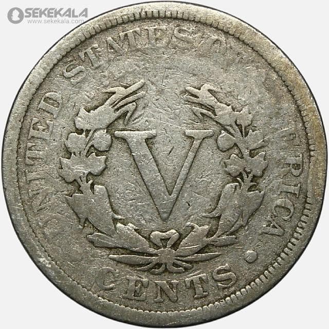 سکه 5 سنت قدیمی آمریکا 1904 (Liberty ـ آزادی) — تصویر ۲
