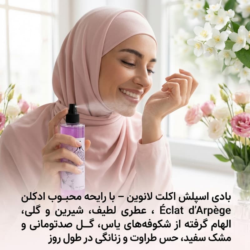 بادی اسپلش زنانه آنیلا مدل EَCLAT LANVIN حجم 250 میلی لیتر — تصویر ۲