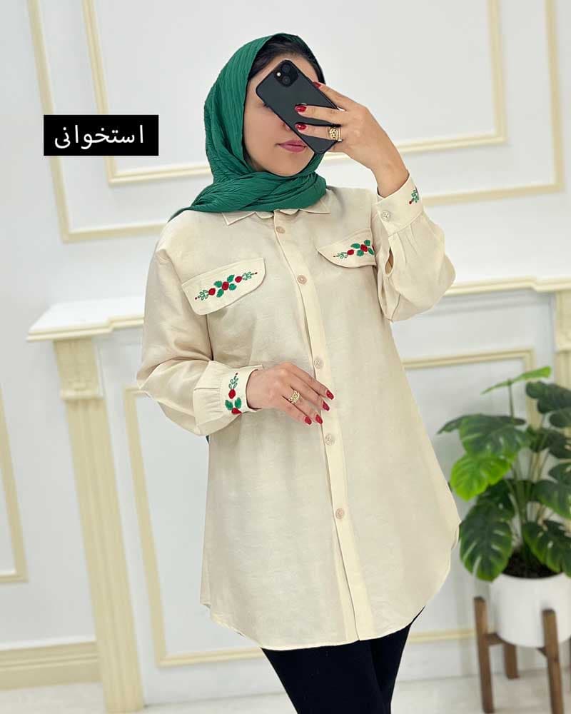 شومیزمانتویی بابوس جیب گلدوزی کد۸۵۰۴۸۲ — تصویر ۸
