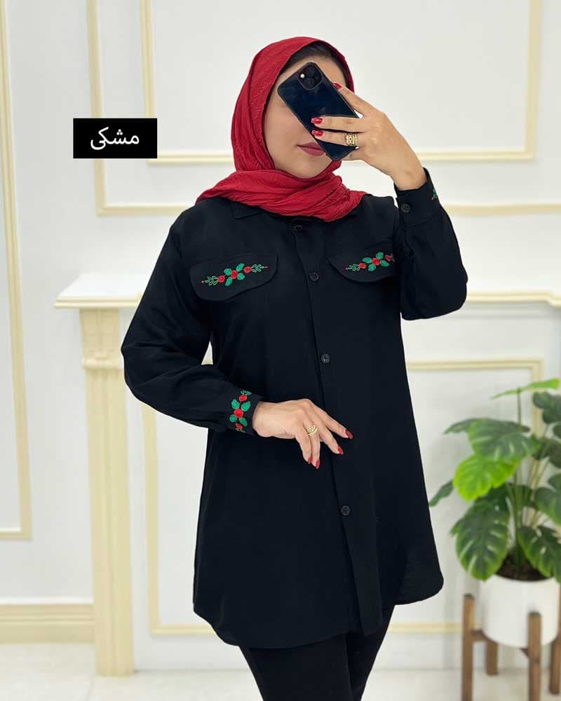 شومیزمانتویی بابوس جیب گلدوزی کد۸۵۰۴۸۲ — تصویر ۴