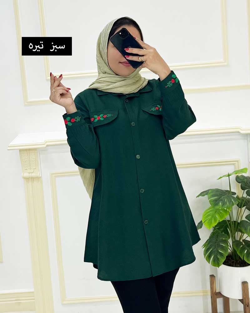 شومیزمانتویی بابوس جیب گلدوزی کد۸۵۰۴۸۲ — تصویر ۵