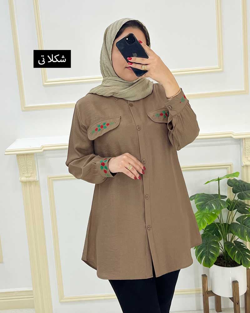شومیزمانتویی بابوس جیب گلدوزی کد۸۵۰۴۸۲