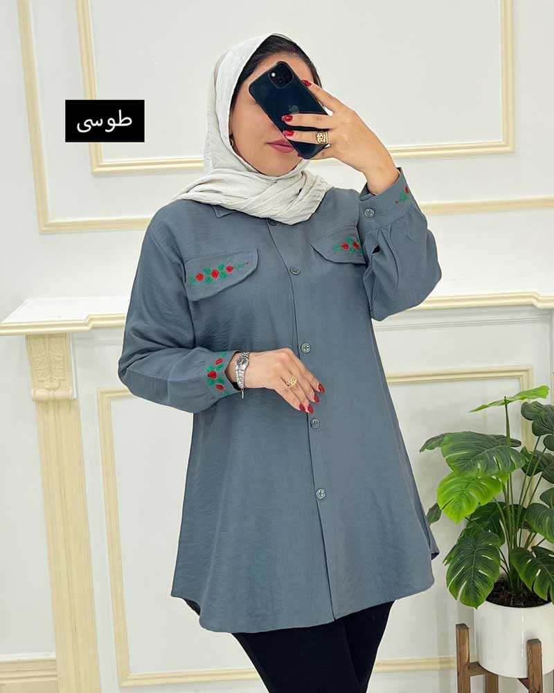 شومیزمانتویی بابوس جیب گلدوزی کد۸۵۰۴۸۲ — تصویر ۶