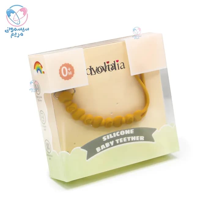 بند پستانک دندانگیر سیلیکونی قلبی Lovolia 12538 — تصویر ۲