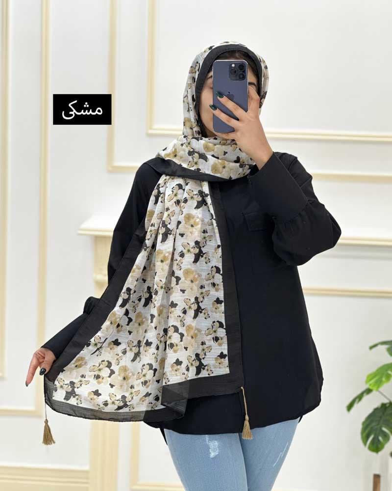 شال نخی آبرنگی کد ۱۰۲۰۱۶۲ — تصویر ۸