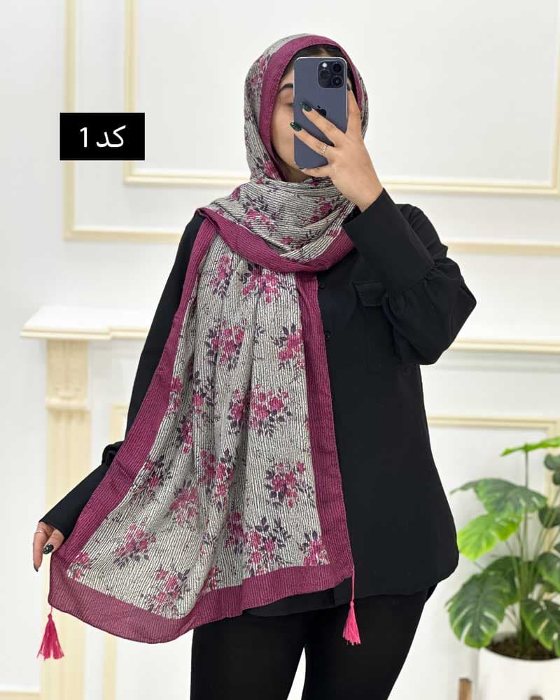 شال نخی گلدار کد۱۰۲۰۱۳۰