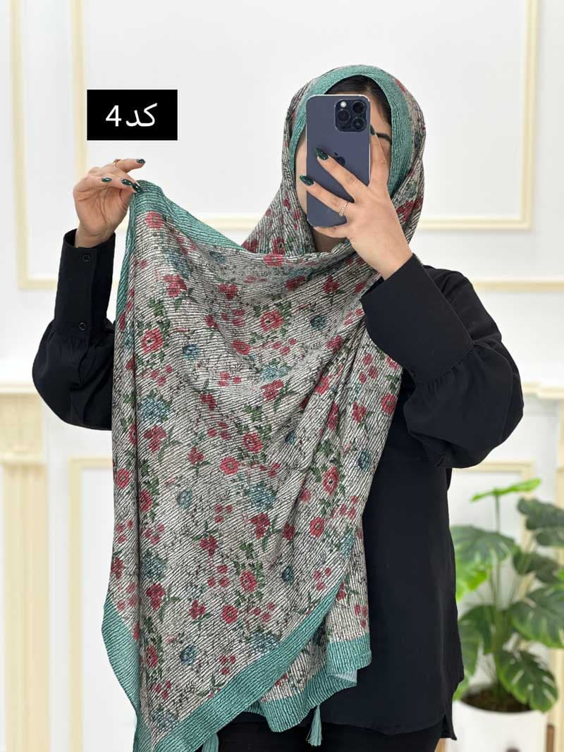 شال نخی گلدار کد۱۰۲۰۱۳۰ — تصویر ۲