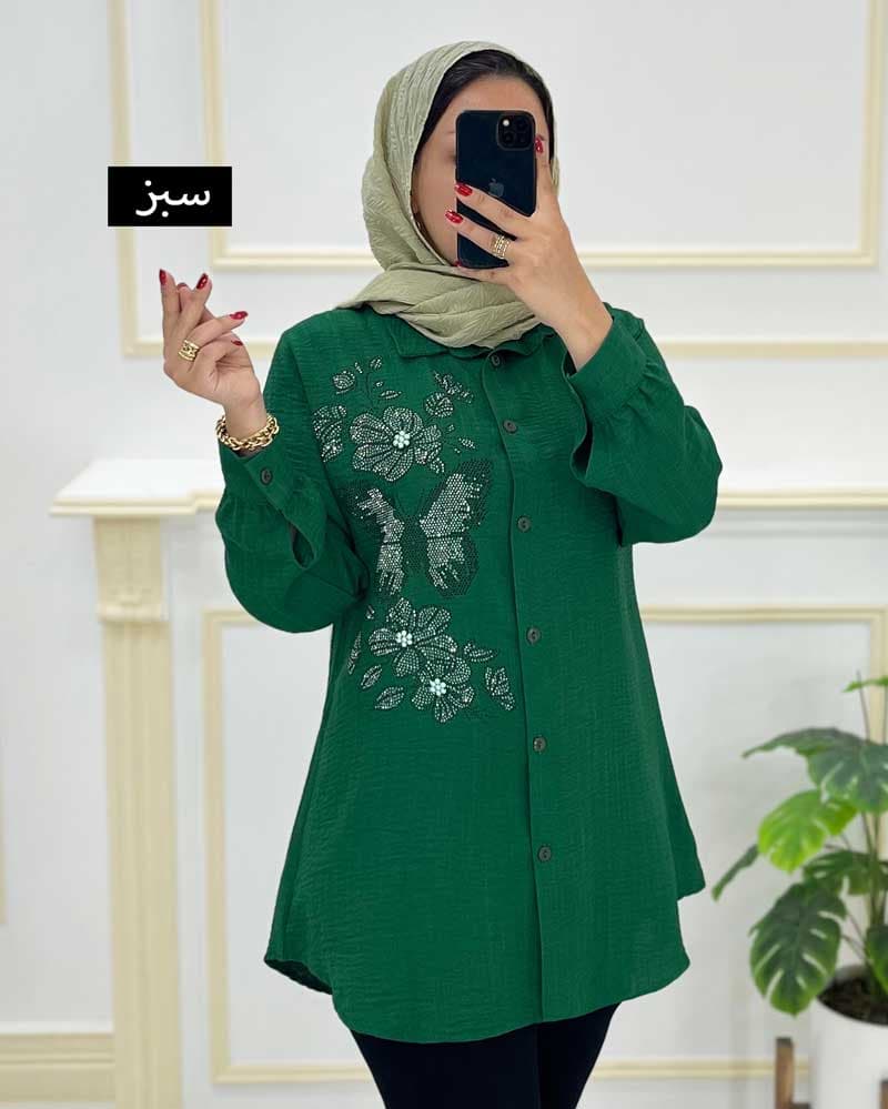 شومیزمانتویی یقه مردانه نگین دارکد۸۵۰۴۰۷۳۵ — تصویر ۲