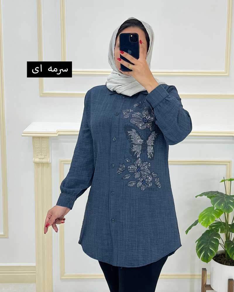 شومیزمانتویی یقه مردانه نگین دارکد۸۵۰۴۰۷۳۵ — تصویر ۶