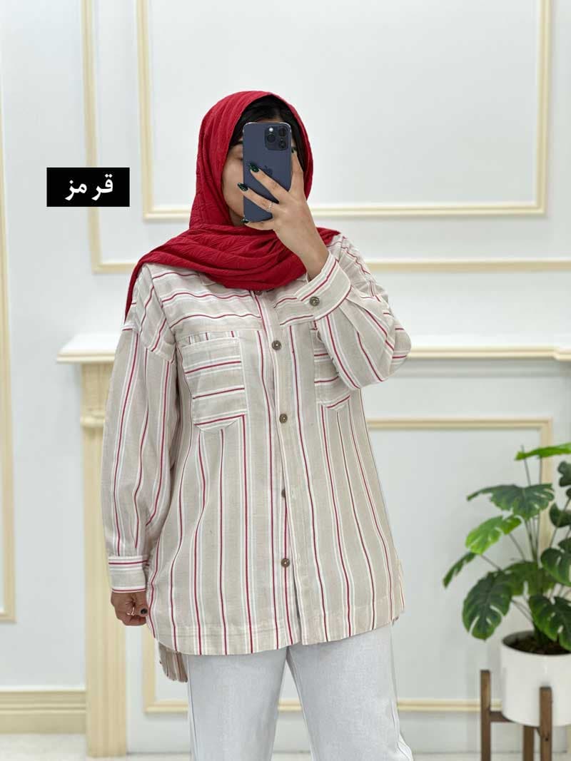 مانتو یقه مردانه لینن کد۱۰۵۴۰۰۲