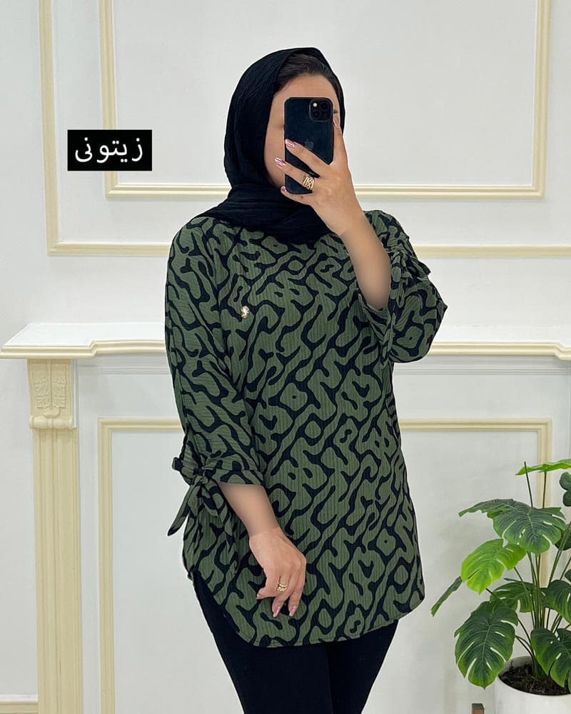 تونیک کراش آستین گره ای کد۲۶۹۸۳۱ — تصویر ۲
