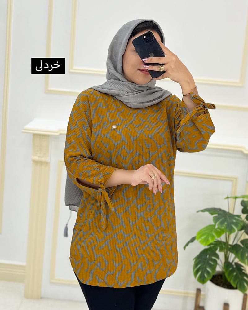 تونیک کراش آستین گره ای کد۲۶۹۸۳۱ — تصویر ۳