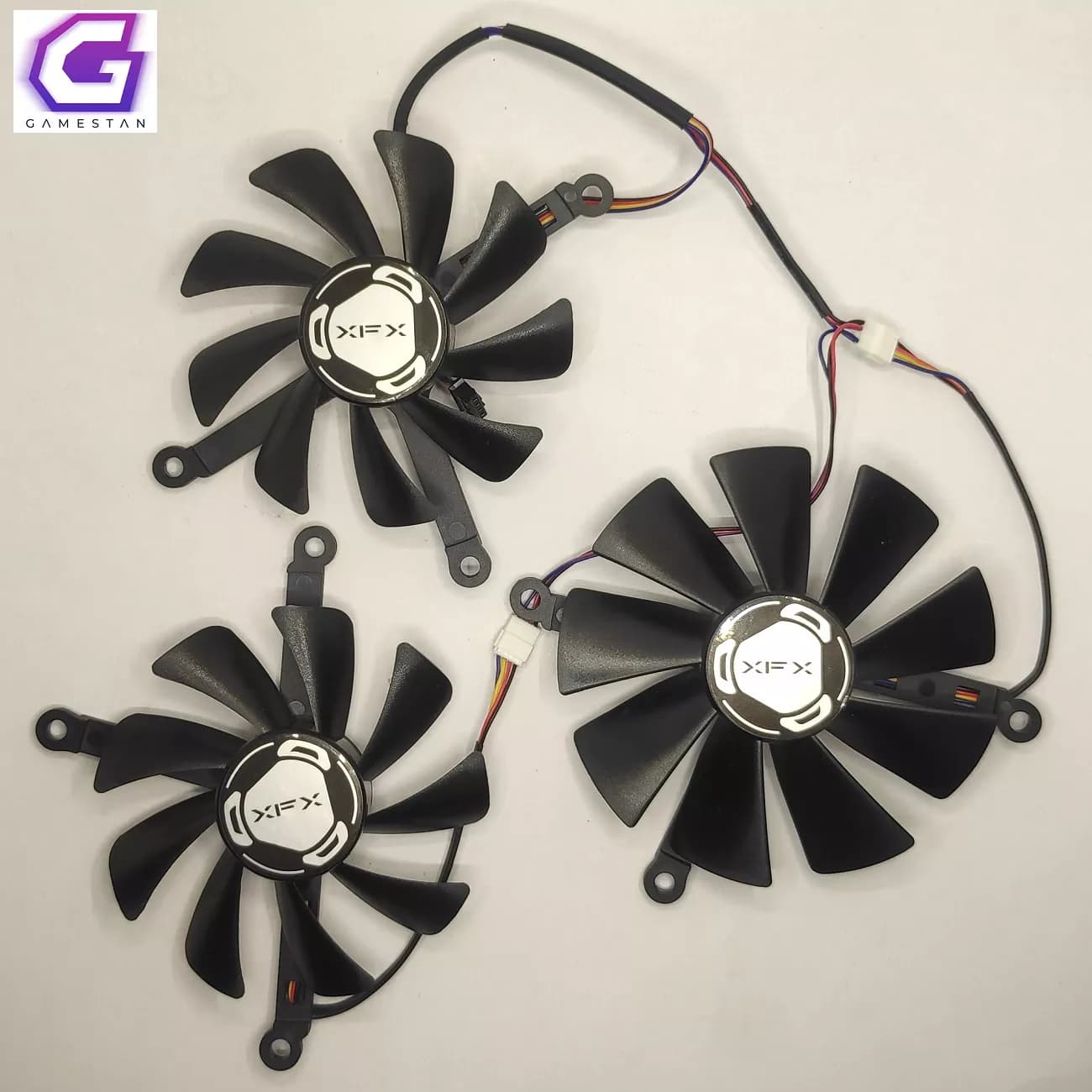 فن کارت گرافیک ایکس اف ایکس XFX RX5700 (سه عدد فن پایه بلند کپی)