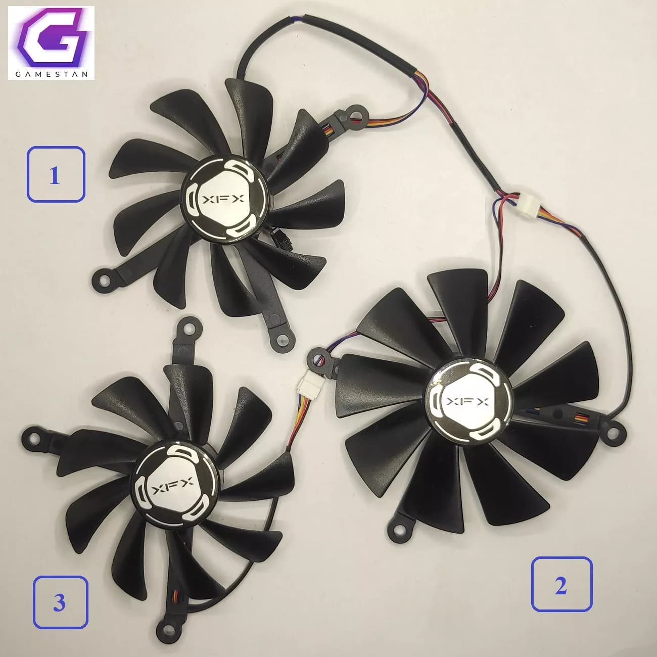 فن کارت گرافیک ایکس اف ایکس XFX RX5700 (سه عدد فن پایه بلند کپی) — تصویر ۵