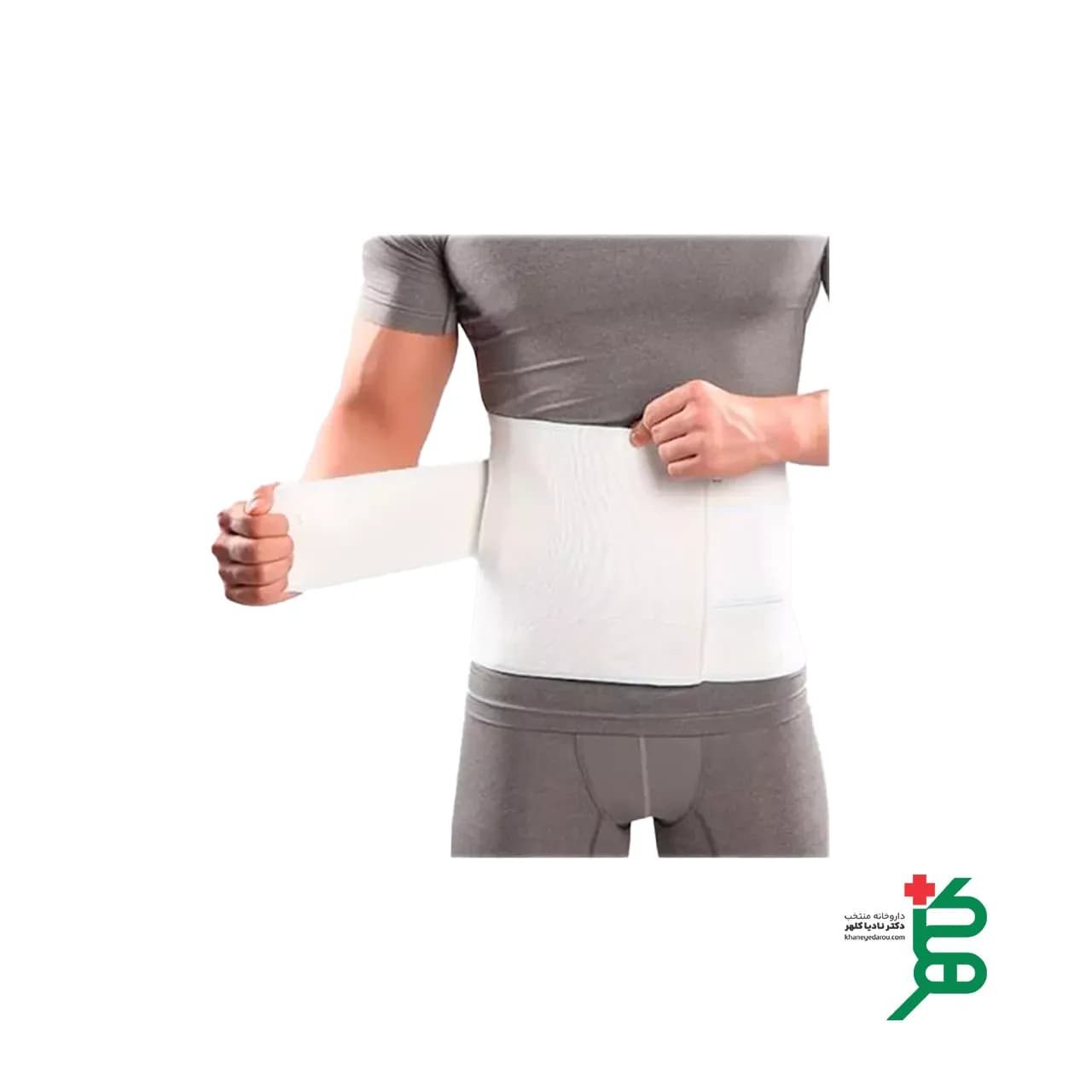 شکم بند طبی تمام کش پاک سمن دارای سگک (M) — تصویر ۲