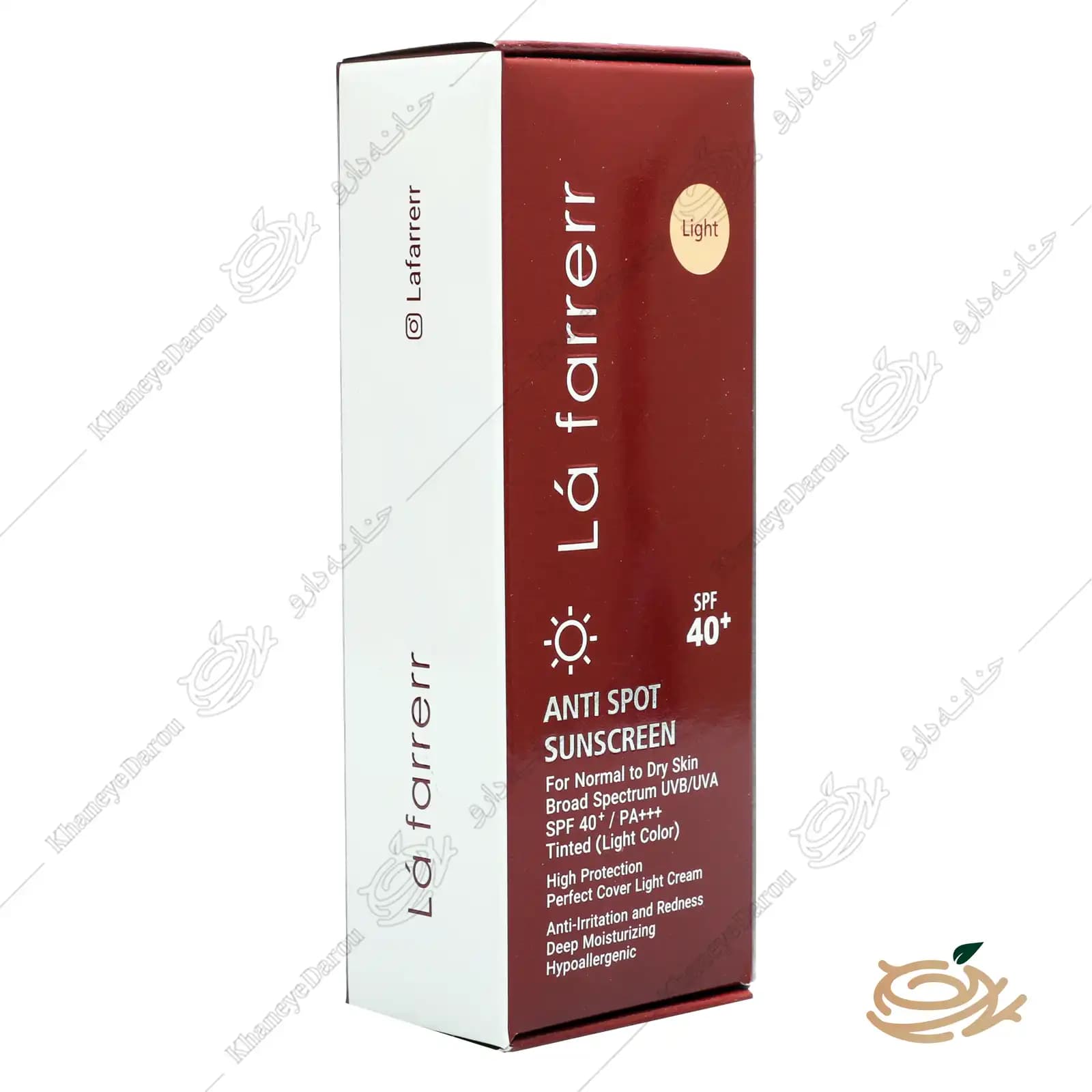 کرم ضد آفتاب ضد لک رنگی لافارر پوست خشک SPF40 — تصویر ۳