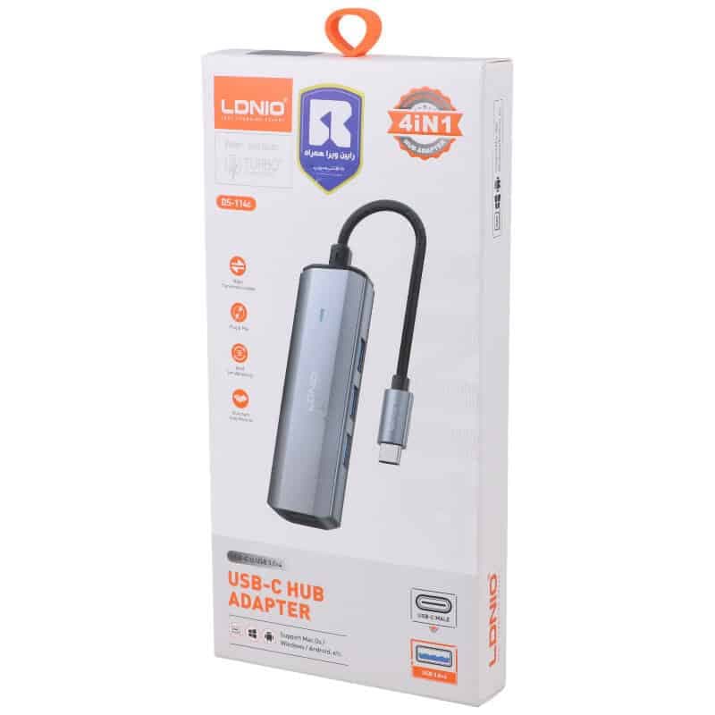 هاب 4 پورت Type-C الدینیو DS-114C — تصویر ۷