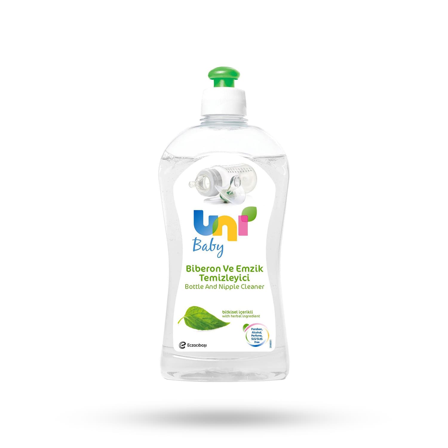 مایع ضدعفونی کننده شیشه شیر و پستانک یونی بیبی Uni Baby حجم 500 میل — تصویر ۲