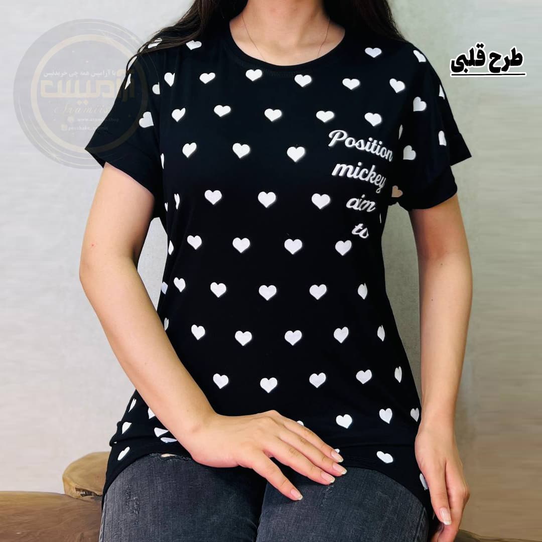 تیشرت ویسکوز مشکی — تصویر ۹