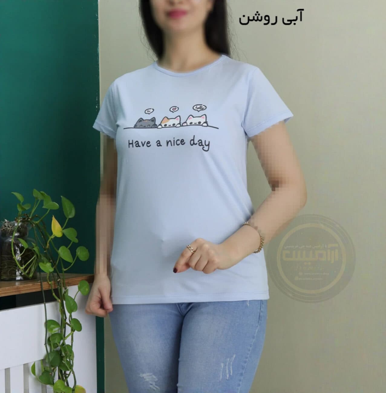 تیشرت پنبه سه گربه — تصویر ۸