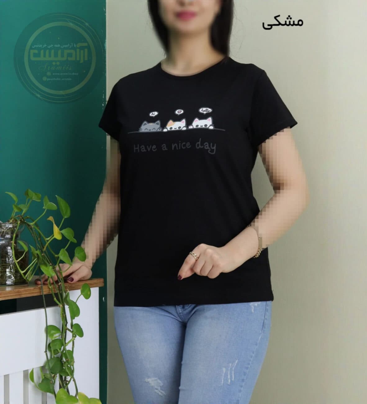 تیشرت پنبه سه گربه — تصویر ۳