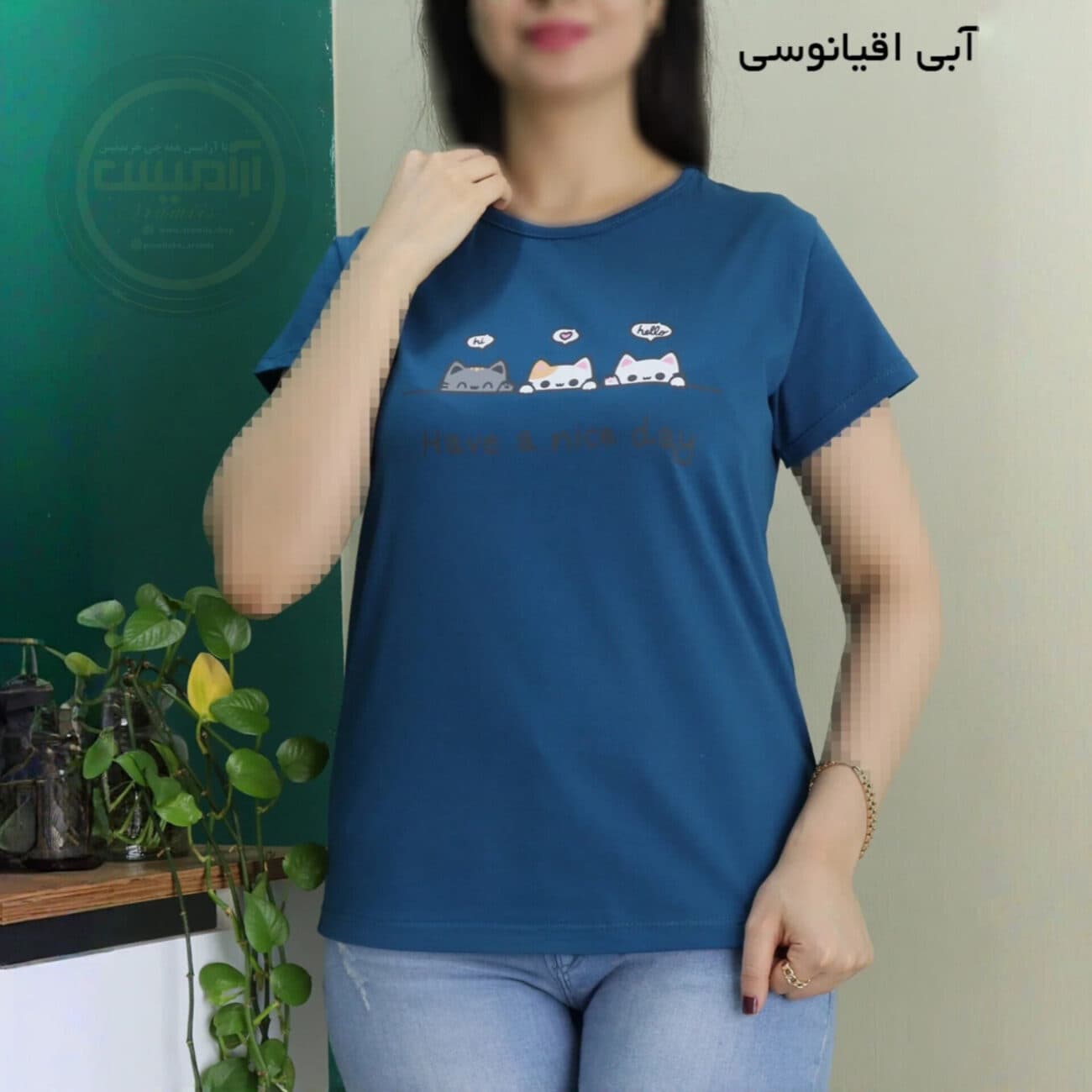 تیشرت پنبه سه گربه — تصویر ۴