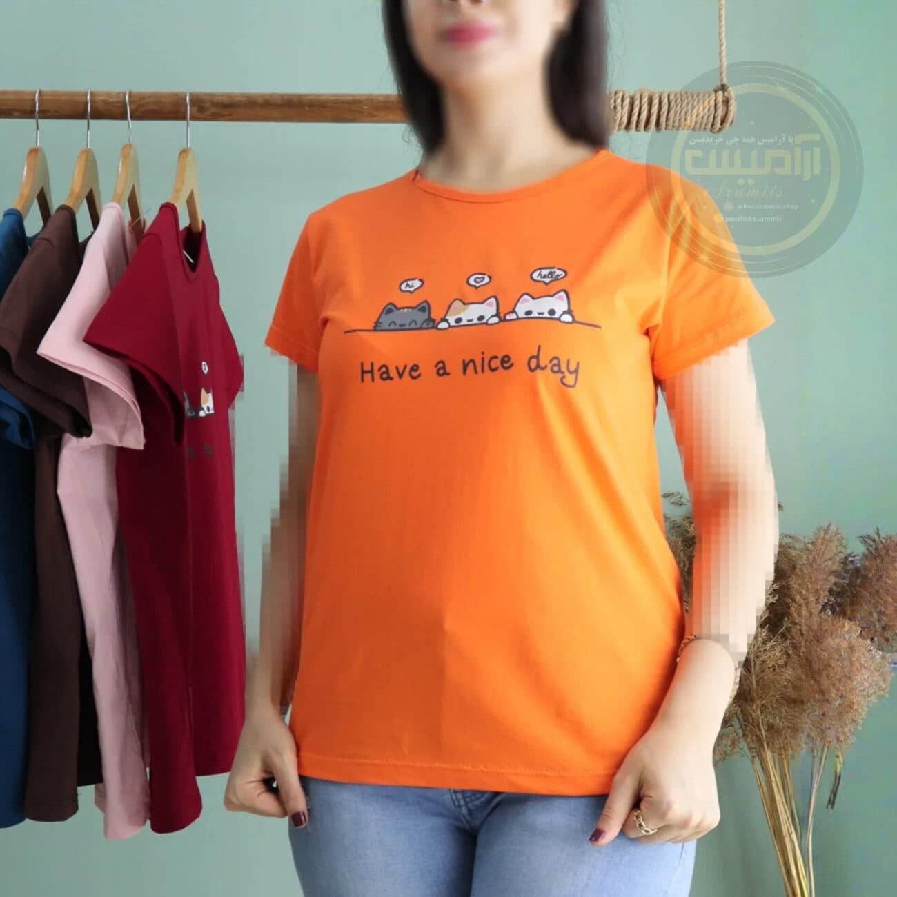 تیشرت پنبه سه گربه