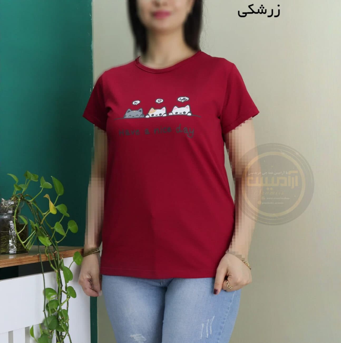 تیشرت پنبه سه گربه — تصویر ۷