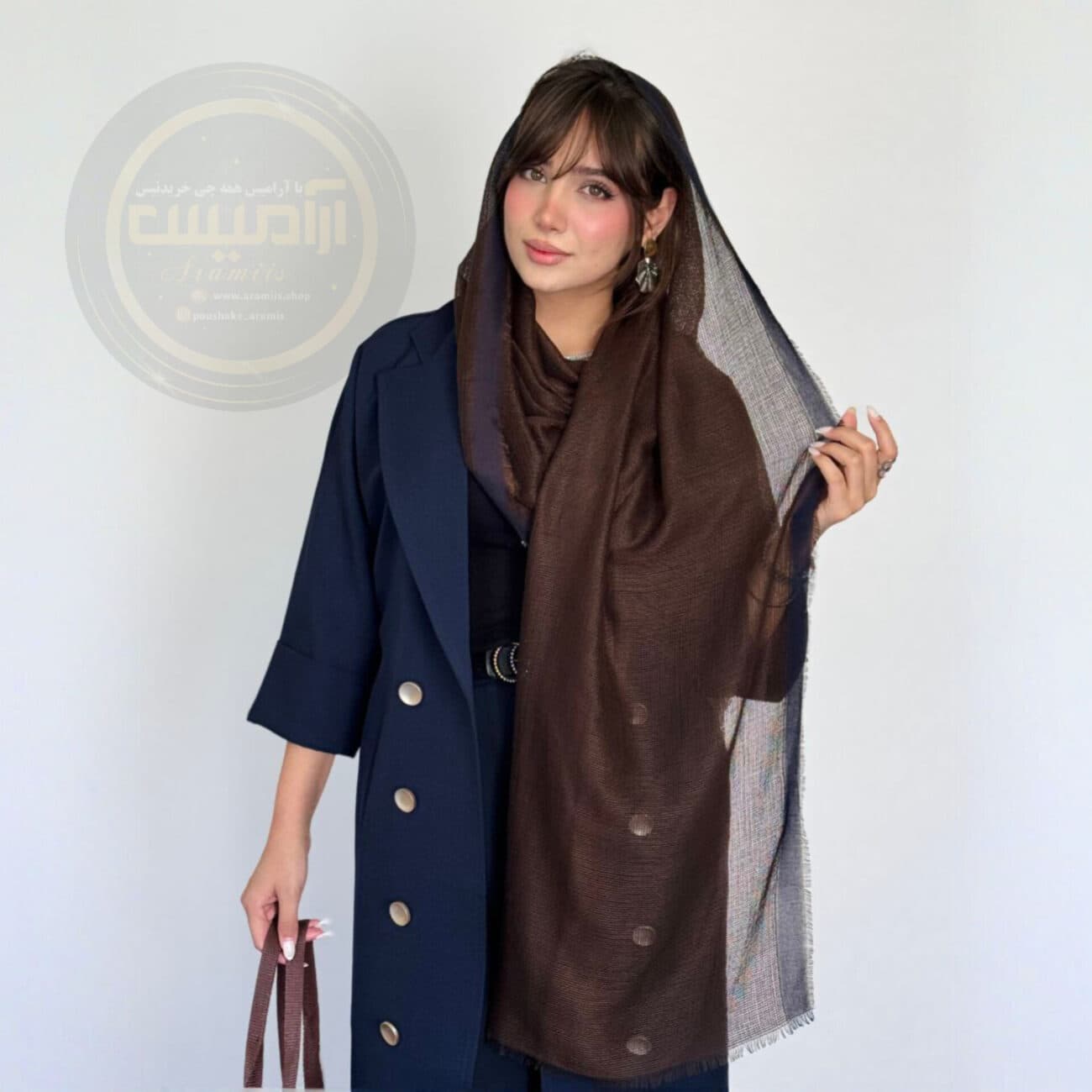 شال کنفی حاشیه دار دور ریش — تصویر ۶