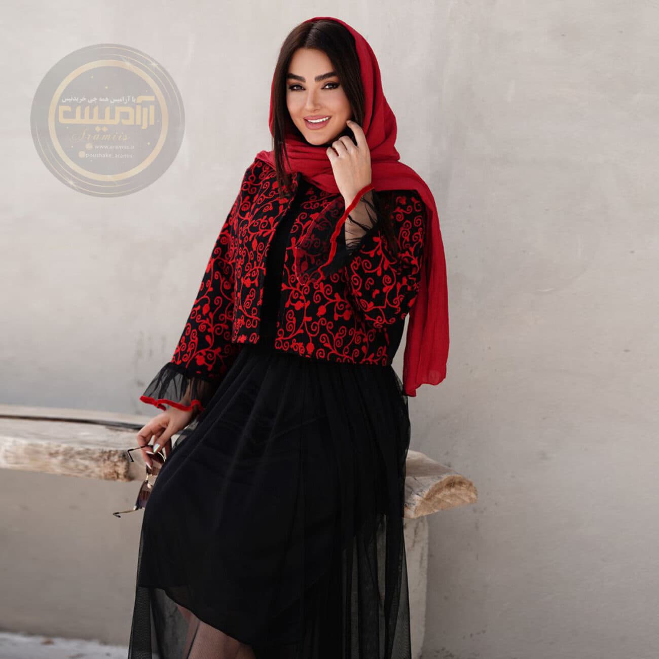 ست کت گلیمی و دامن تور ژرسه — تصویر ۲