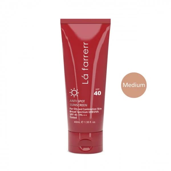 ضد آفتاب ضد لک رنگی(بژ متوسط) لافارر پوست چرب spf40