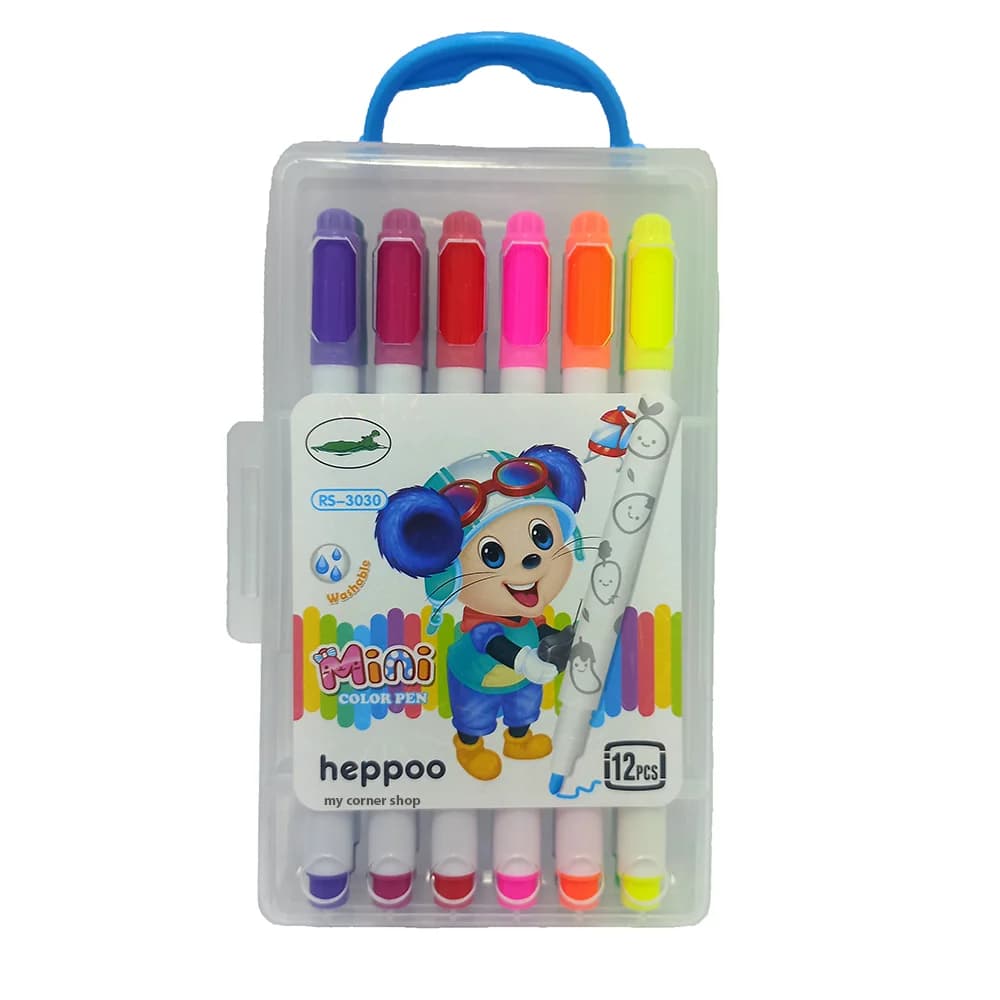 بسته ماژیک 12رنگ heppoo کد 008