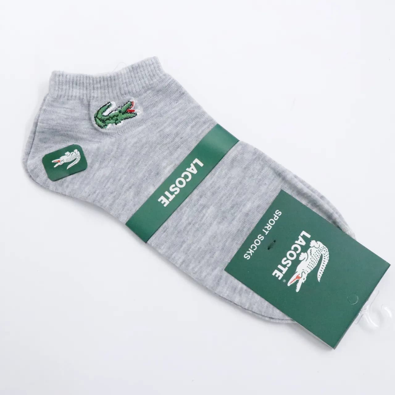 جوراب مچی اسپورت مارک LACOSTE لاگوست رنگ طوسی روشن 20031