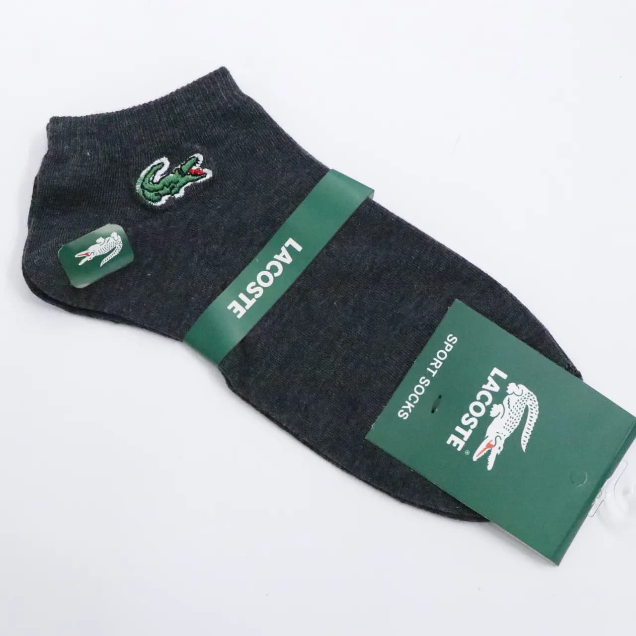 جوراب مچی اسپورت مارک LACOSTE لاگوست رنگ طوسی تیره 20031