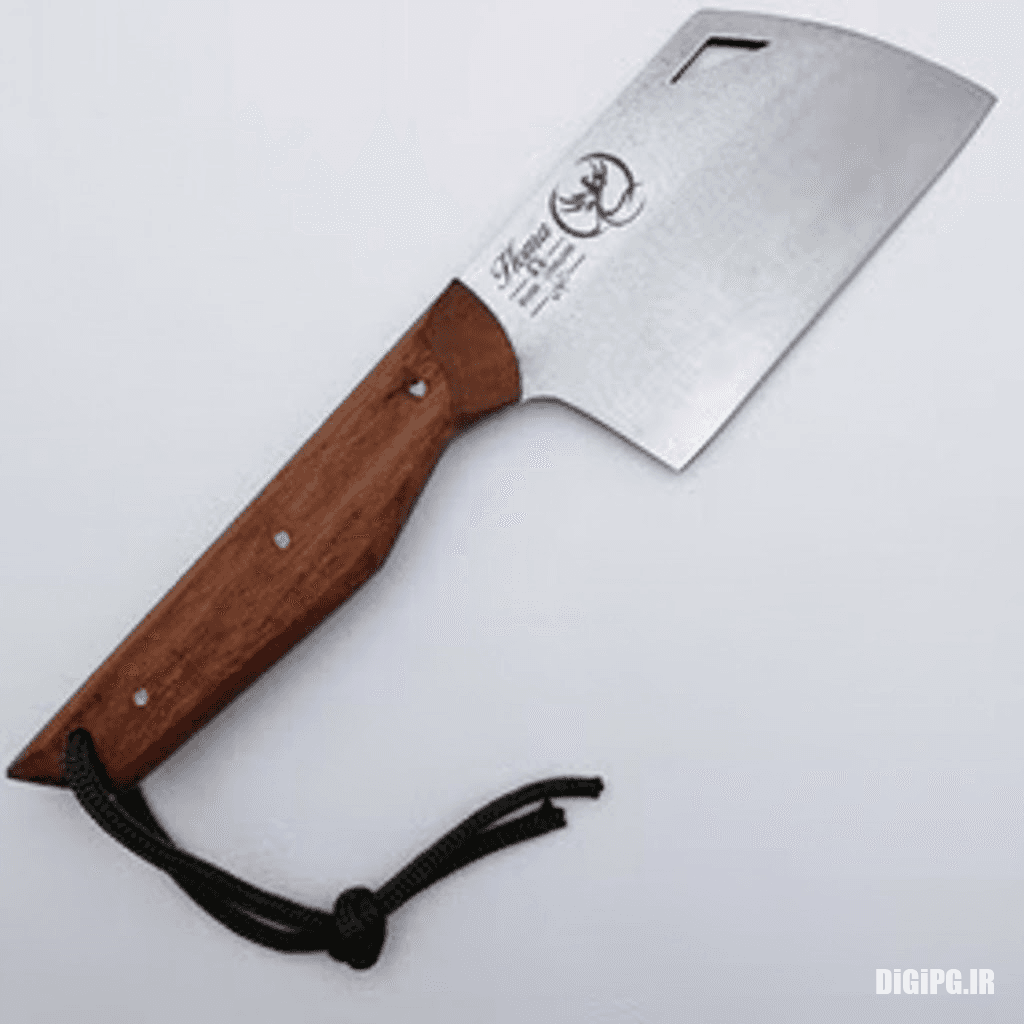 ساطور آشپزخانه سبک K8 – برند هما (ساخت زنجان) با غلاف چرم