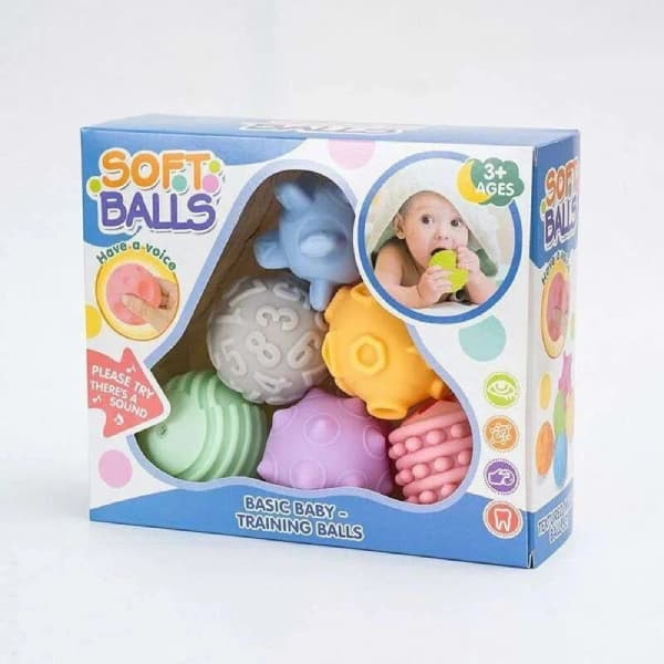 پوپت توپ حسی سیلیکونی شش عددی Soft Balls