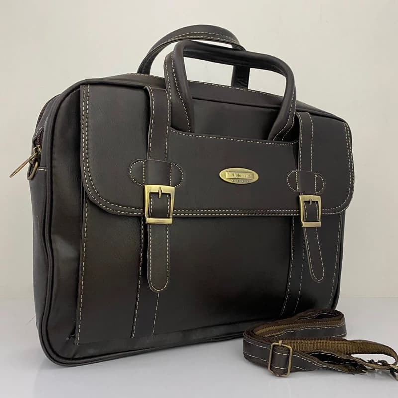 کیف اداری مدل 2سگک چرم صنعتی کدM18663 — تصویر ۲